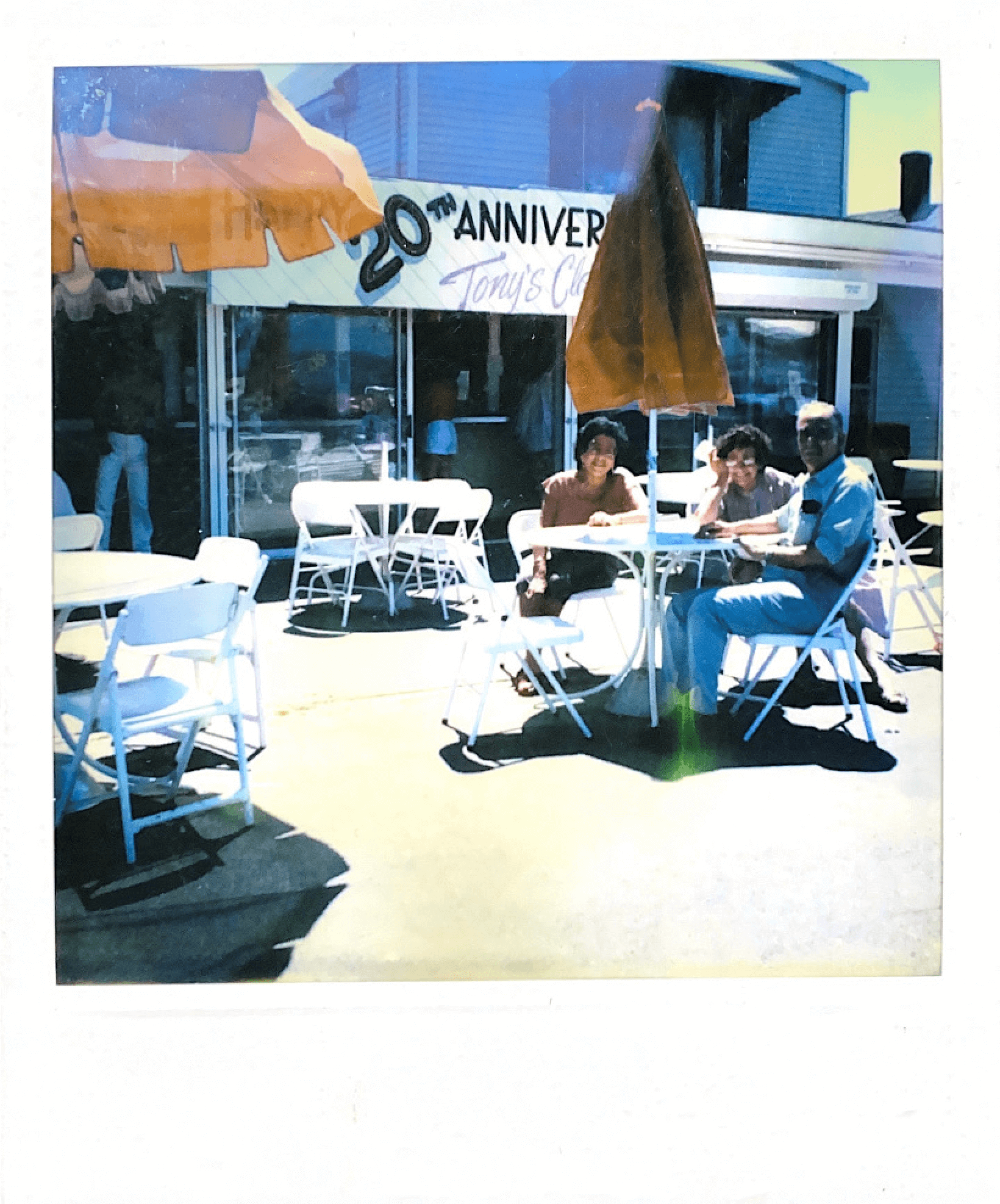 Polaroid of restaurant on 20th anniversary